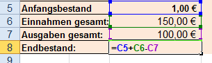 Excel Formeln in mehrere Tabellen gleichzeitig eintragen