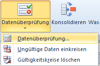 Dropdown Auswahlliste in Excel erstellen Schritt 1