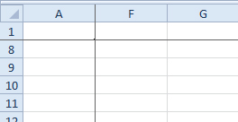 Scrollen bei fixierten Zeilen und Spalten in Excel