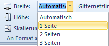 Excel Tabelle auf eine Seite drucken - Menü Seitenlayout