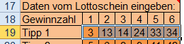 Ergebnis der gedrehten Excel Tabelle