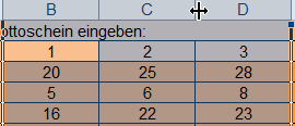 mehrere Excel Spalten Breite anpassen