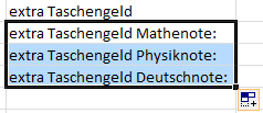 Verketten von Texten mit MS Excel