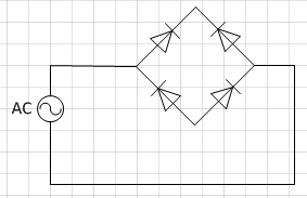 Brückenschaltung mit AC Stromquelle in MS Visio verbunden