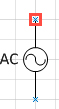 Auswahl Ende eines Elektro Shapes zum verbinden mit anderen Shapes