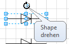 Drehen eines Elektro Shapes in MS Visio